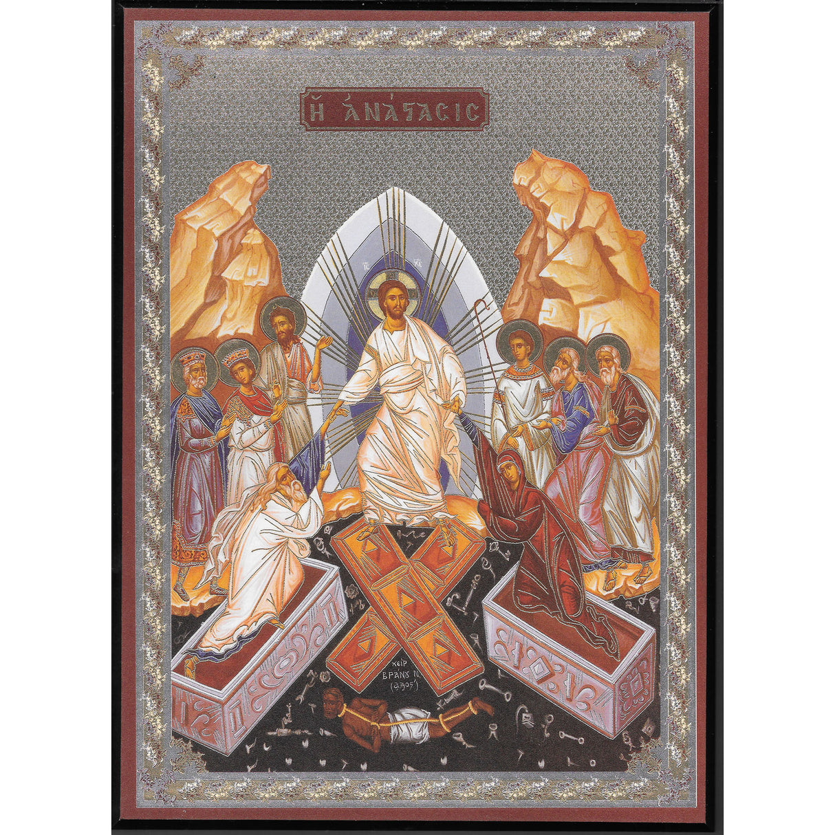 Resurrection Silver Foil Icon 8x10