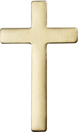 Antique Gold Plain Cross Visor Clip 1426VG