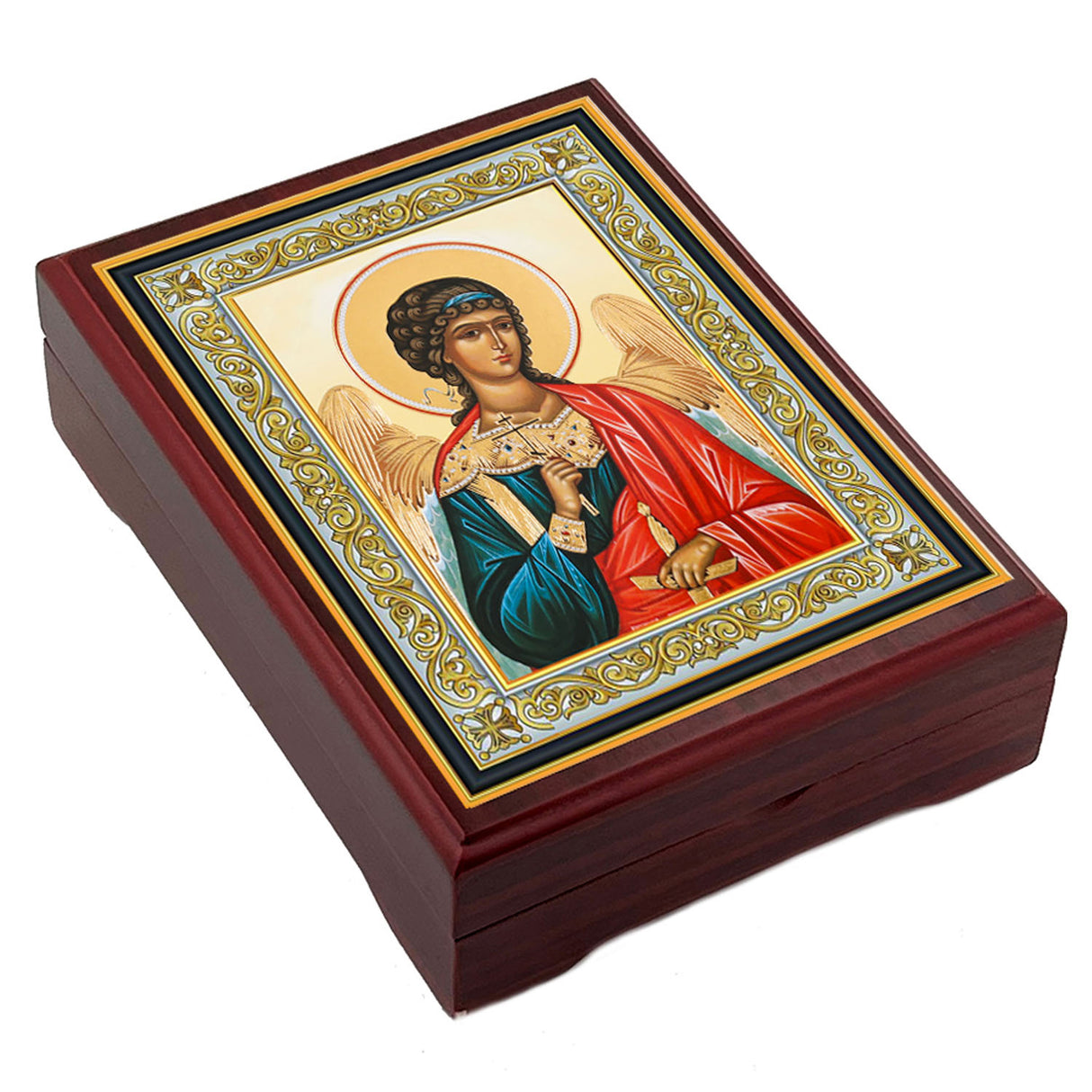 Guardian Angel Icon Rosary or Keepsake Box