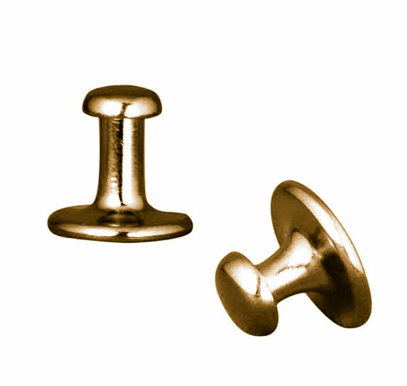 Brass Finish Collar Button Set