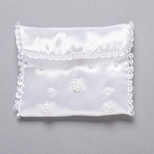 Pearl Beaded First Communion Rosary Pouch