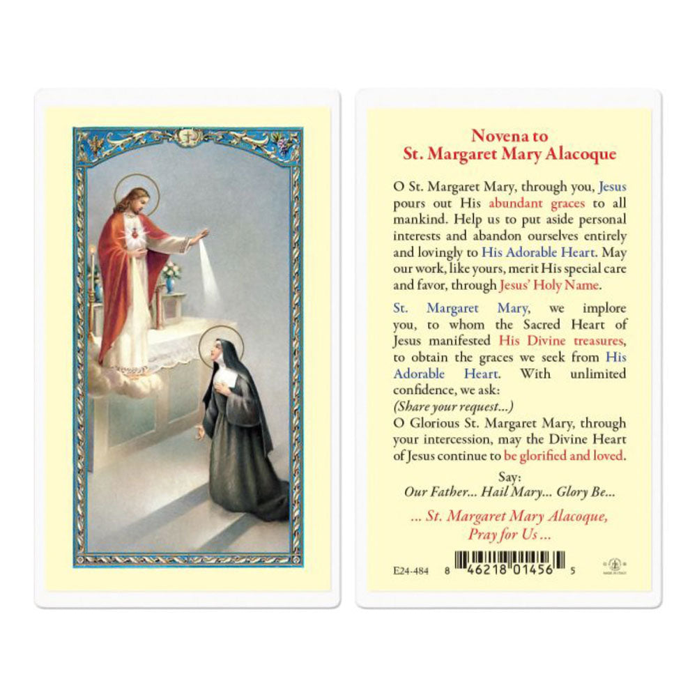 Saint Margaret Mary Novena Holy Card E24-484