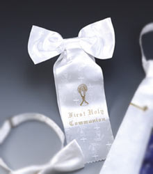 White Satin First Communion Armband