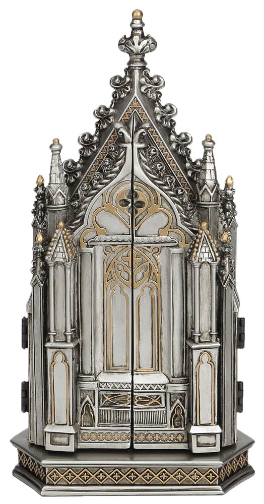 Crucifixion Triptych in Pewter Finish by Veronese Statuary