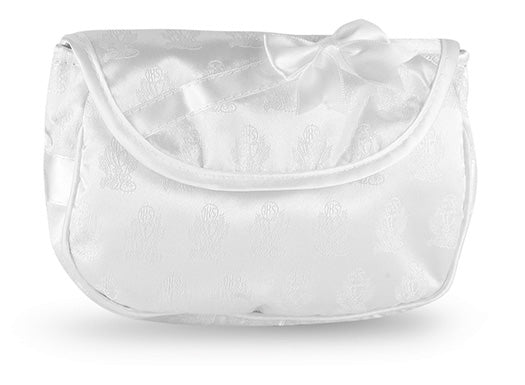 Satin First Communion White Brocade Purse