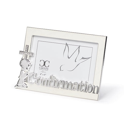 Caroline White Metal Confirmation Frame - 10911
