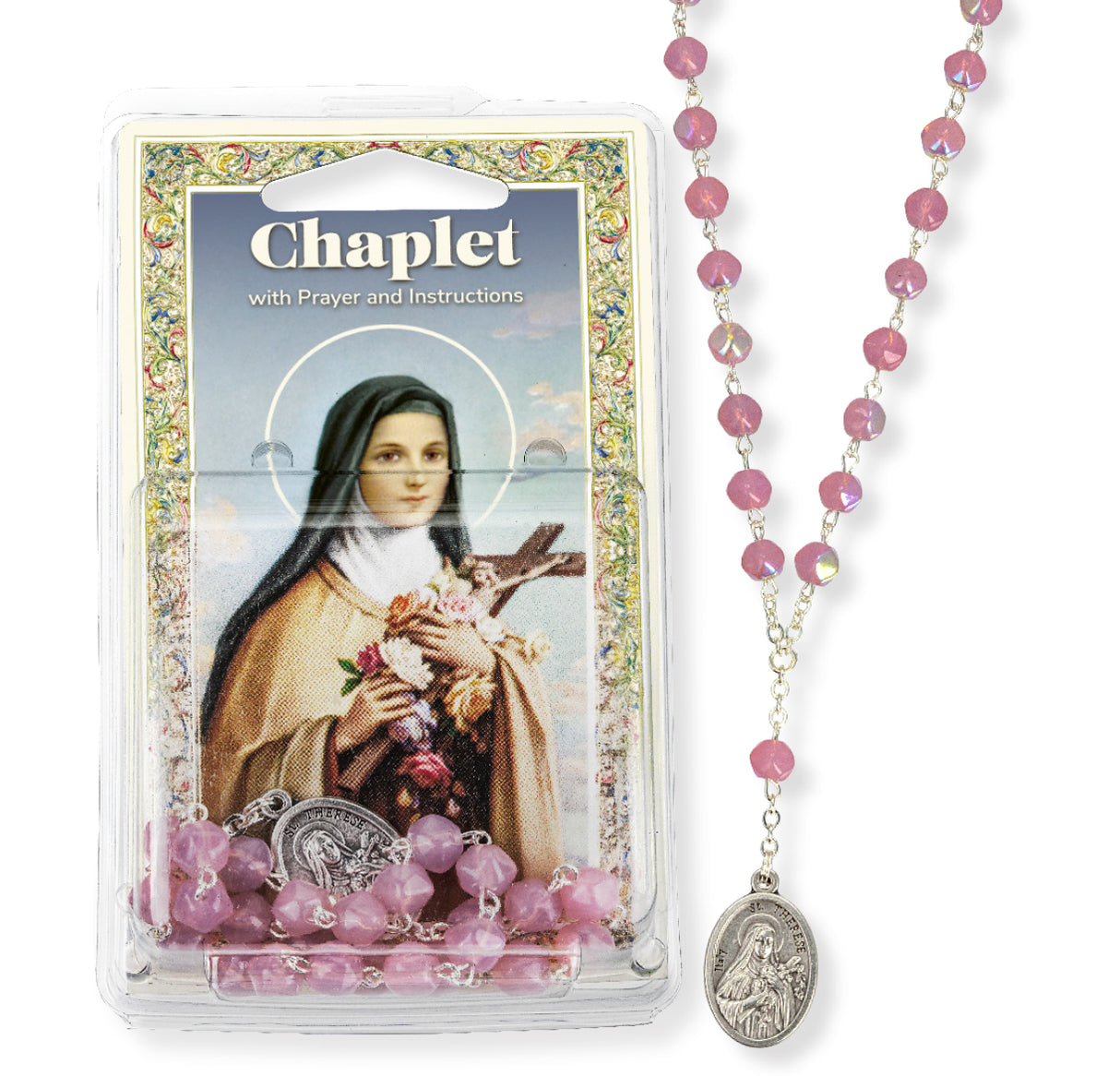 Chaplet of St Therese of Lisieux with Holy Card