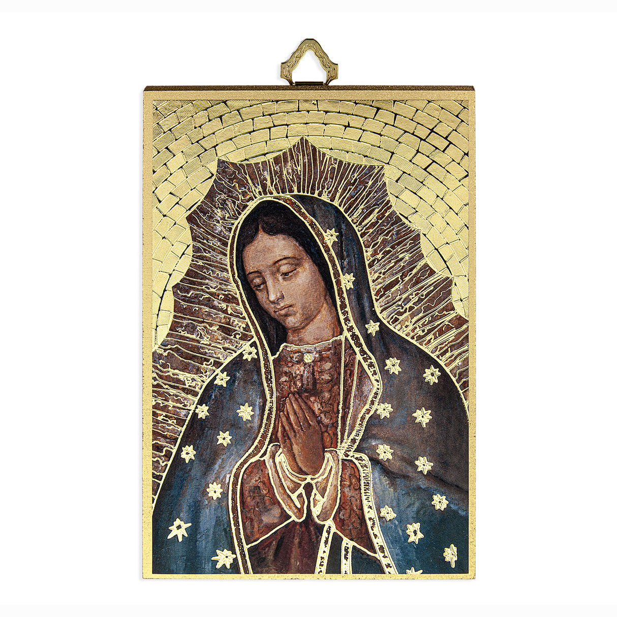 Our Lady of Guadalupe Mosaic Plaque from Italy 4x6