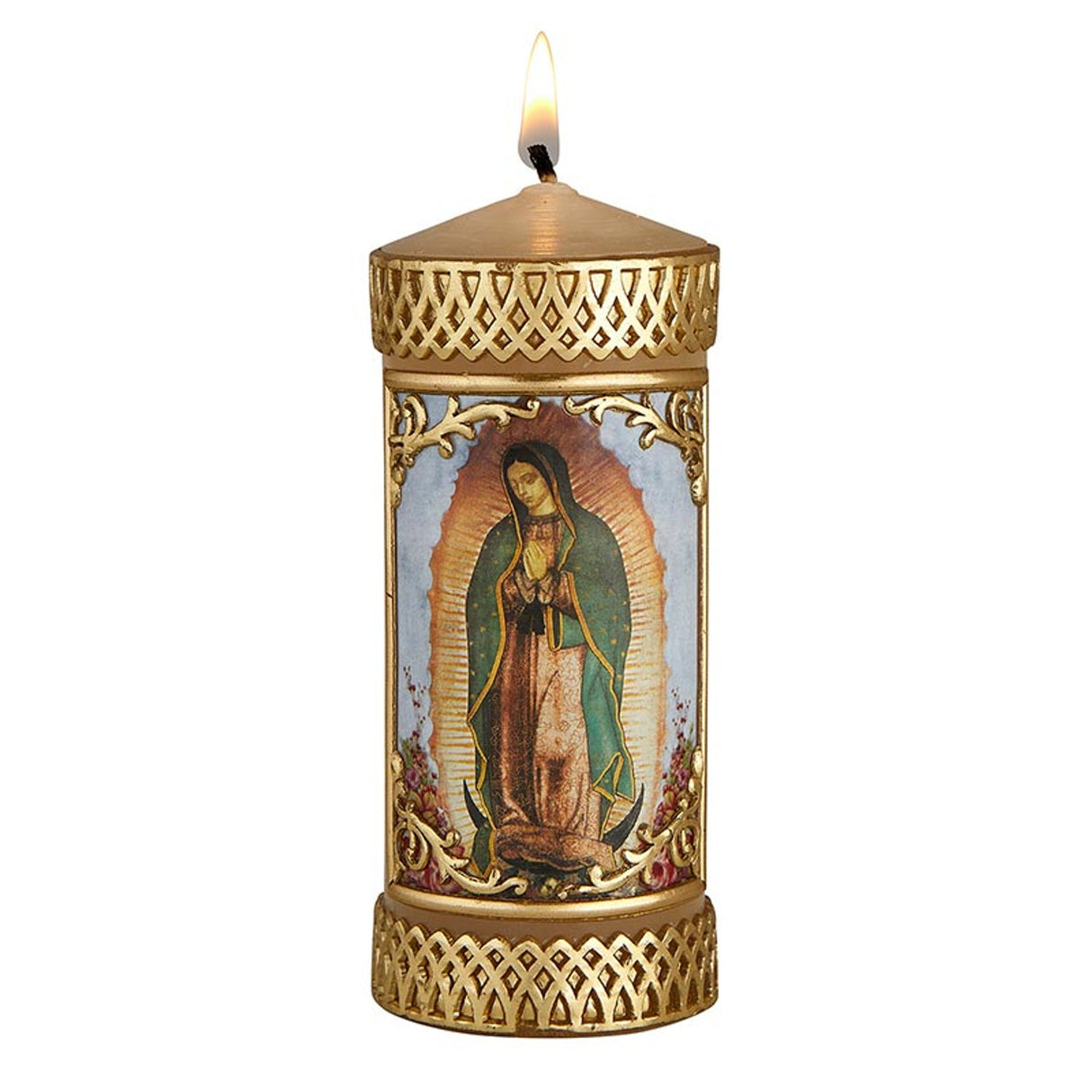 Our Lady of Guadalupe Devotional Pillar Candle J1580