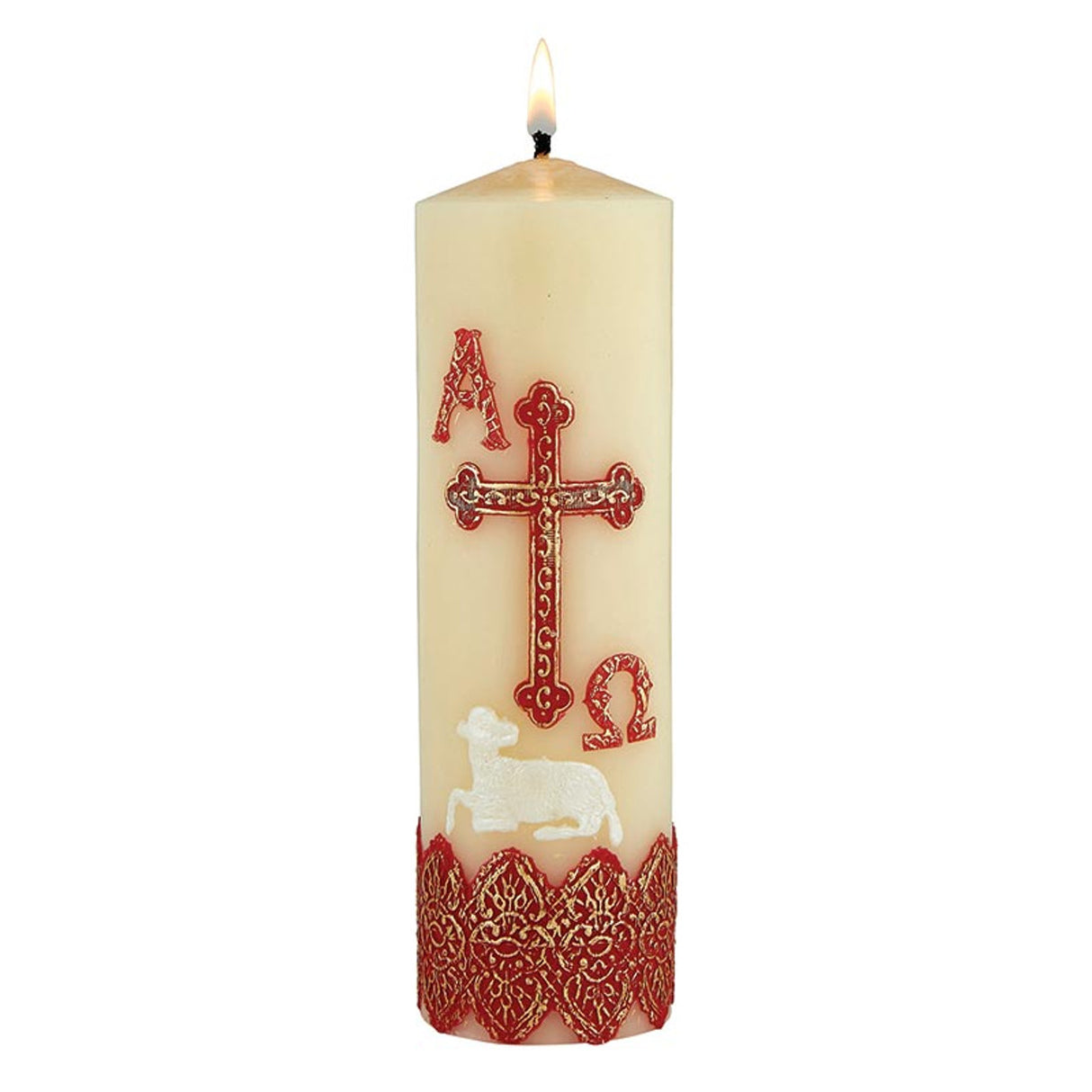 Baroque Cross Family Cirios Candle N7387