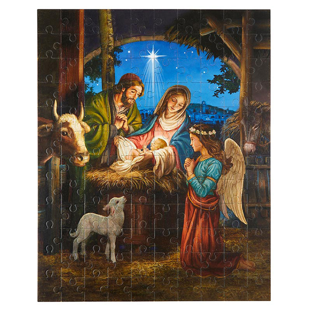 Nativity Christmas Jigsaw Puzzle with Michael Adams Art