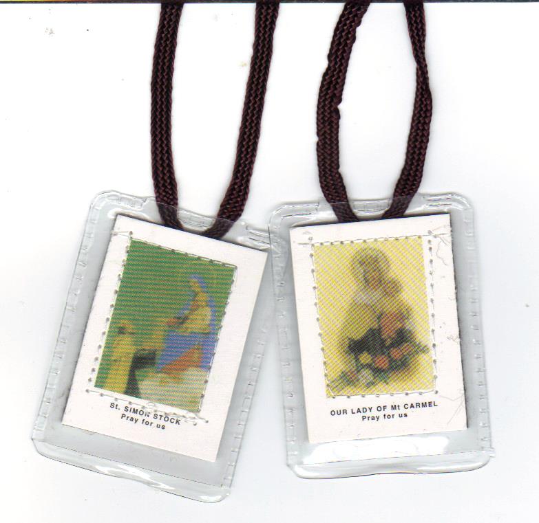 Budget Brown Scapular in Plastic Cover