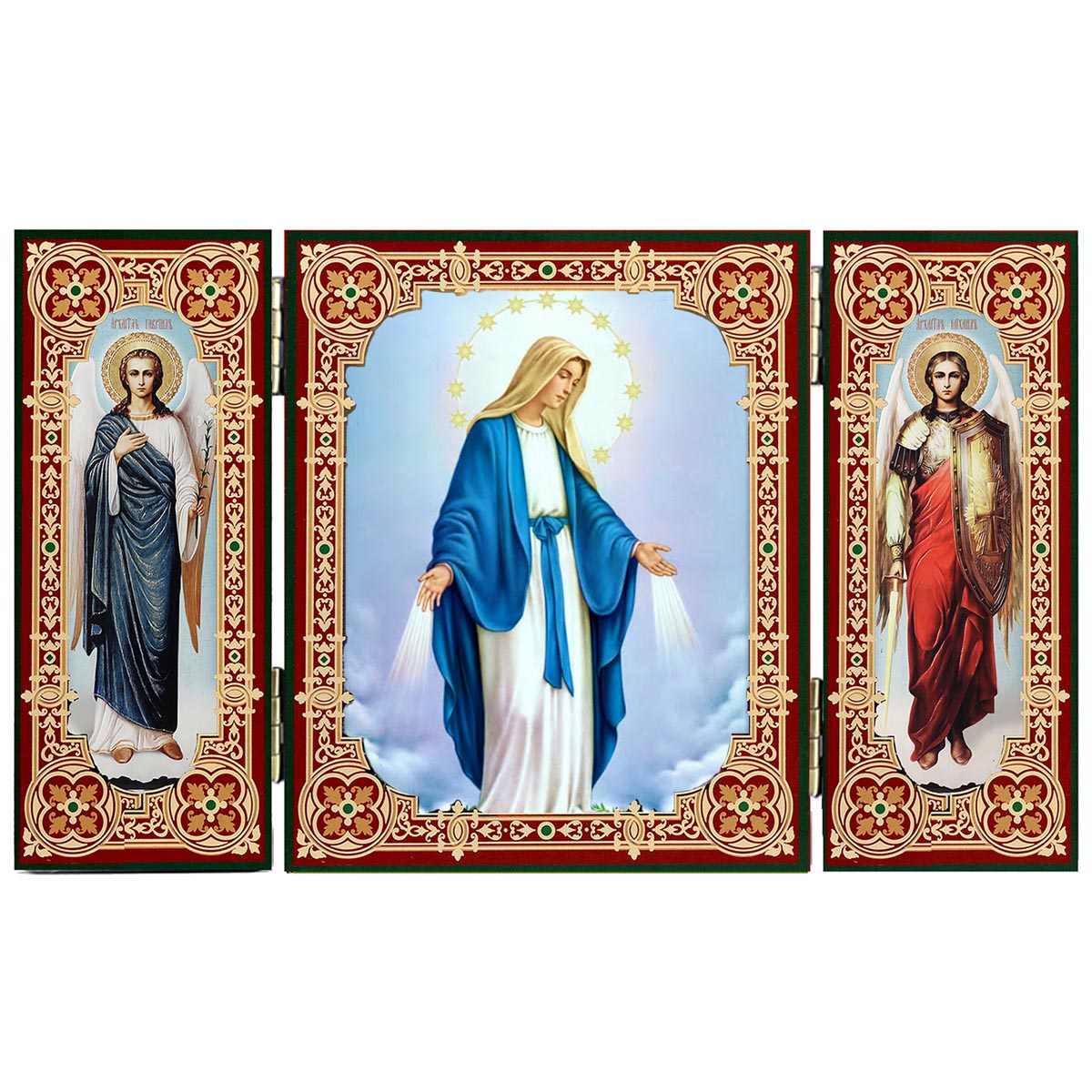 Our Lady of Grace with Angels Small Triptych