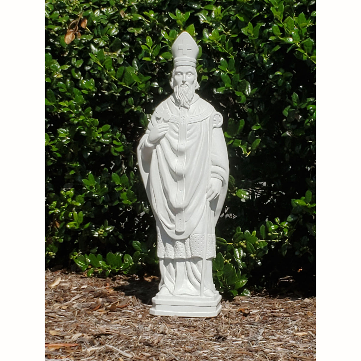 Saint Patrick Garden Statue in Granite Finish - 24 inch