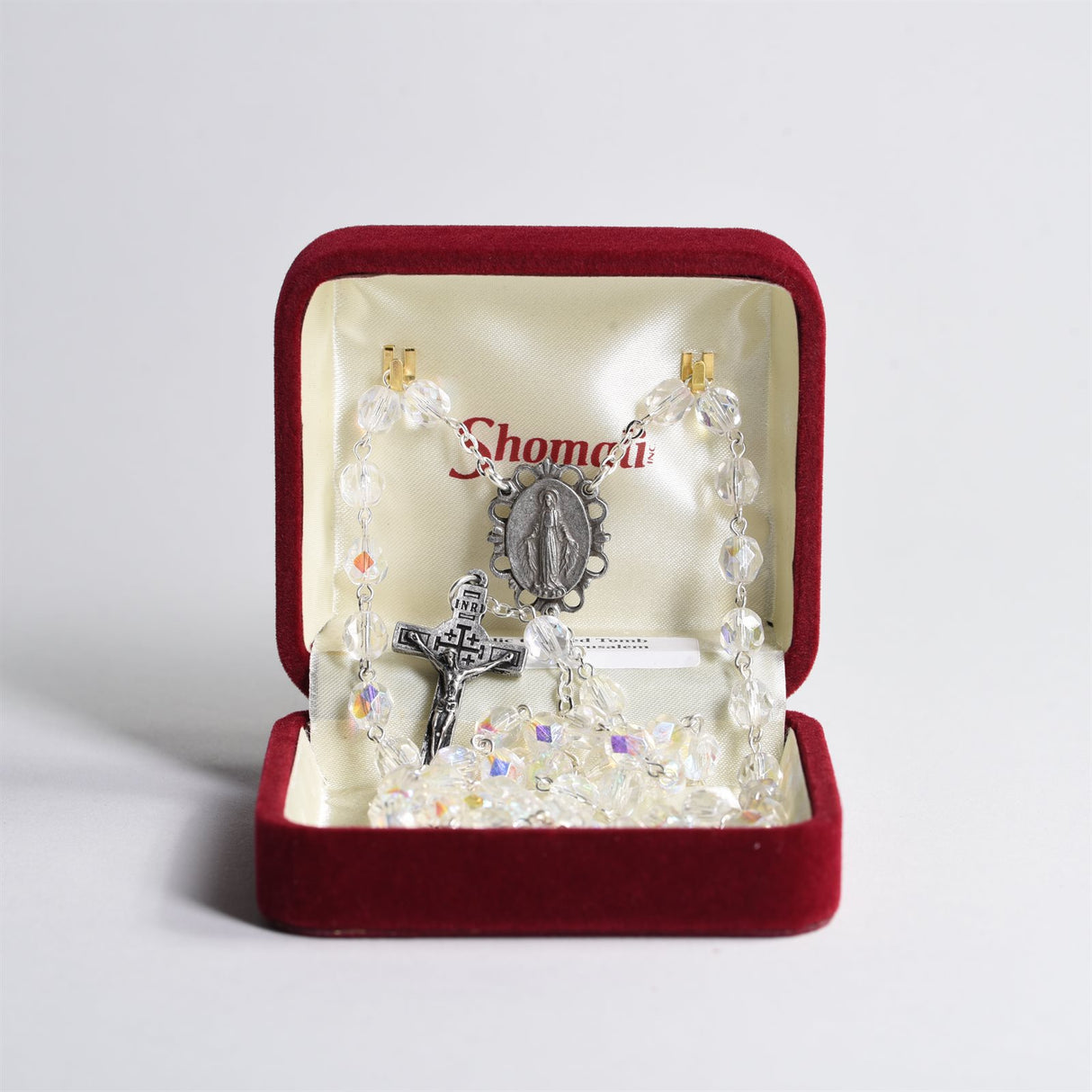 Crystal 3rd Class Relic Rosary from Jerusalem