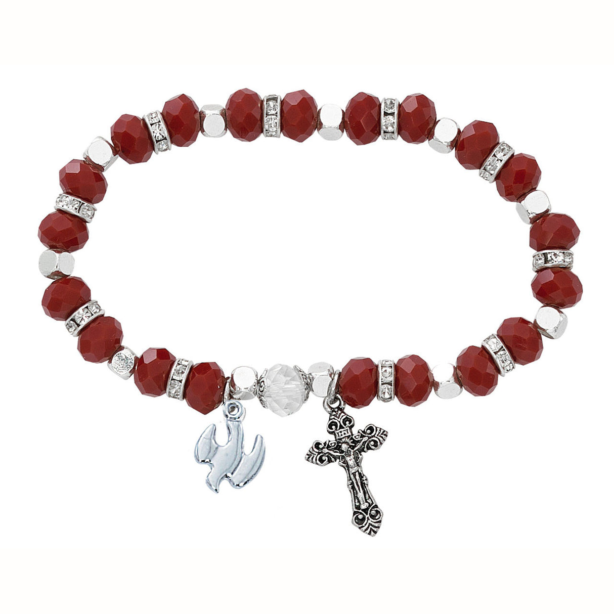 Confirmation Red Matte Crystal Bracelet BR938C