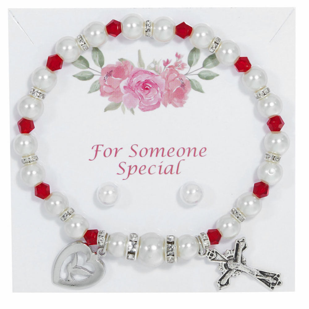 Pearl Earring & Bracelet Set for Confirmation PND39