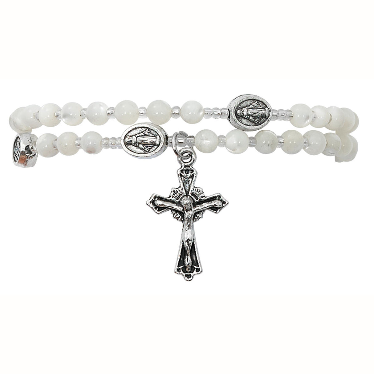 Mother-of-Pearl Twistable Rosary Bracelet B1001C