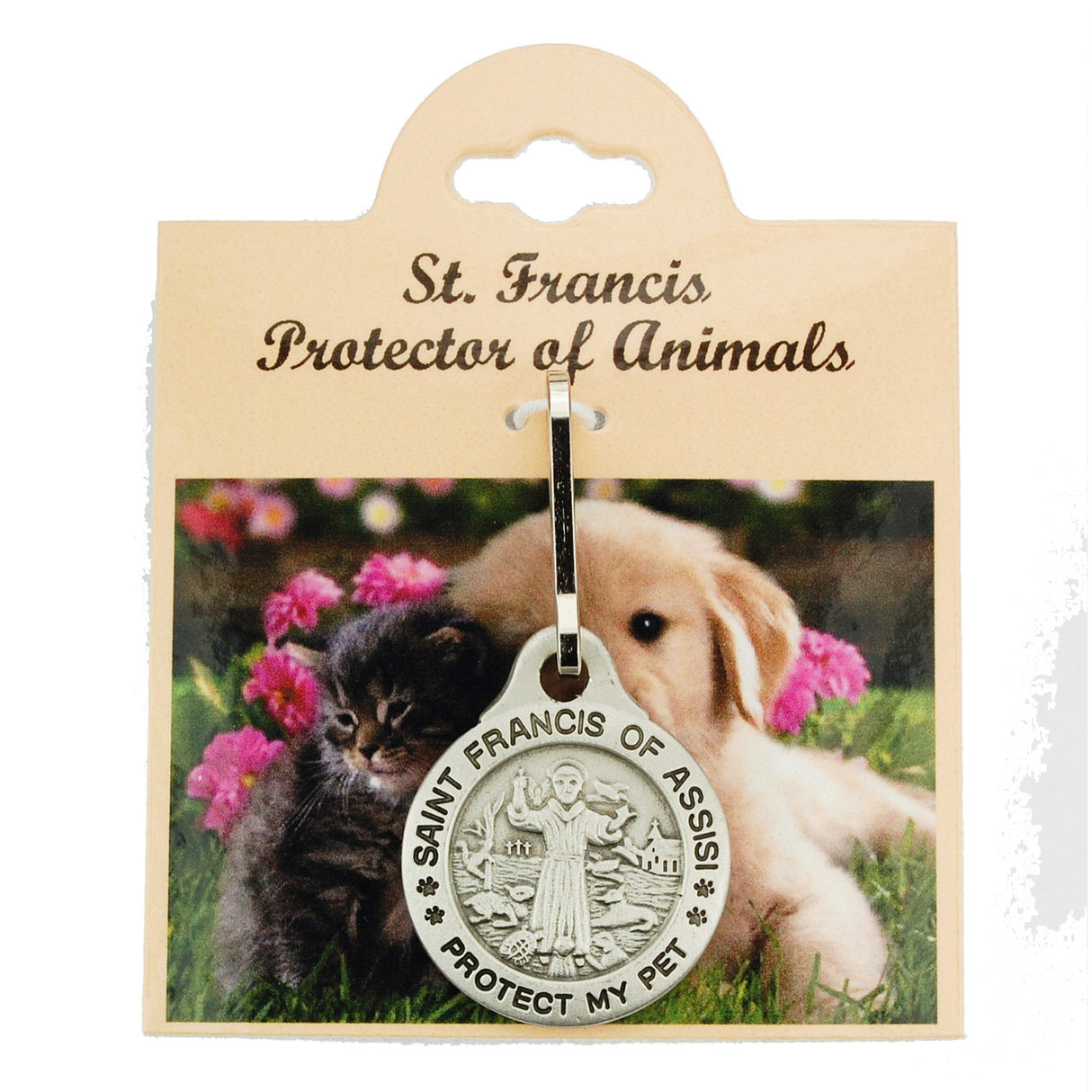 Medium Sized St Francis Pet Medal D804
