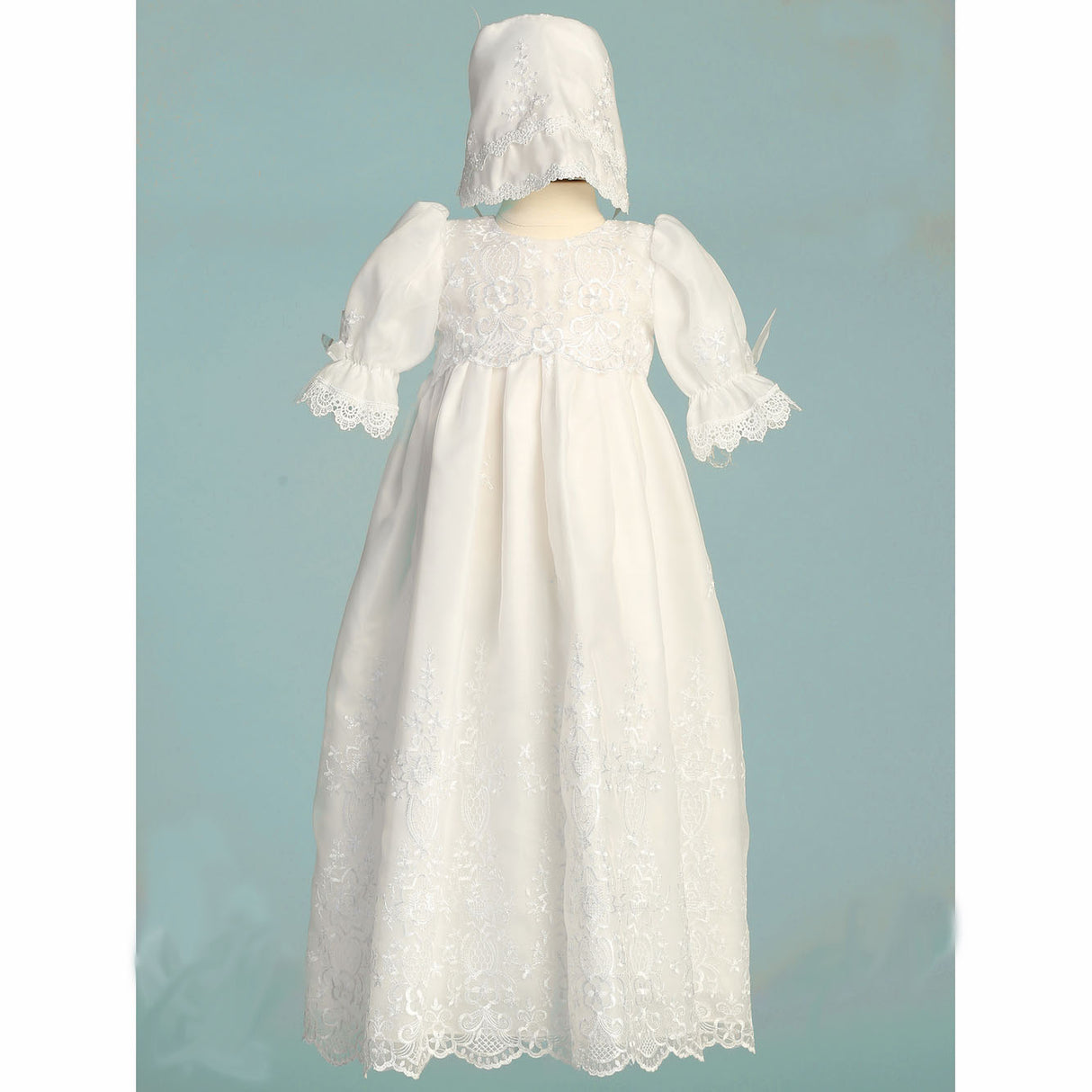 Emily Christening Gown with Bonnet