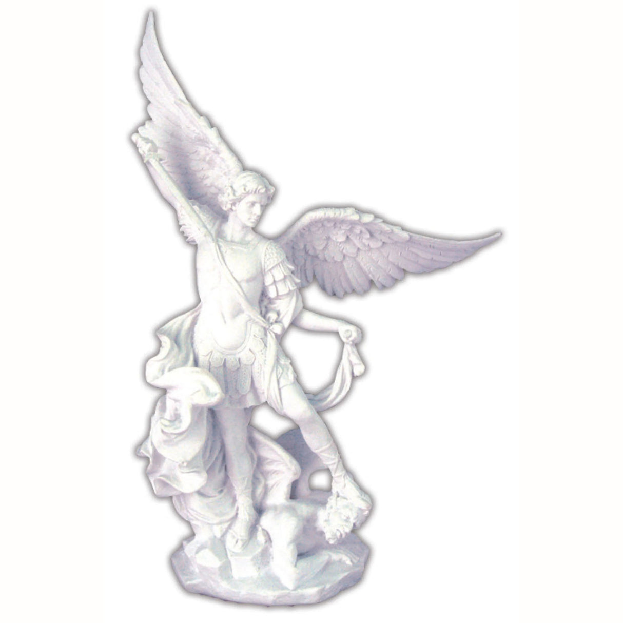 Saint Michael White Statue 9 inches in height