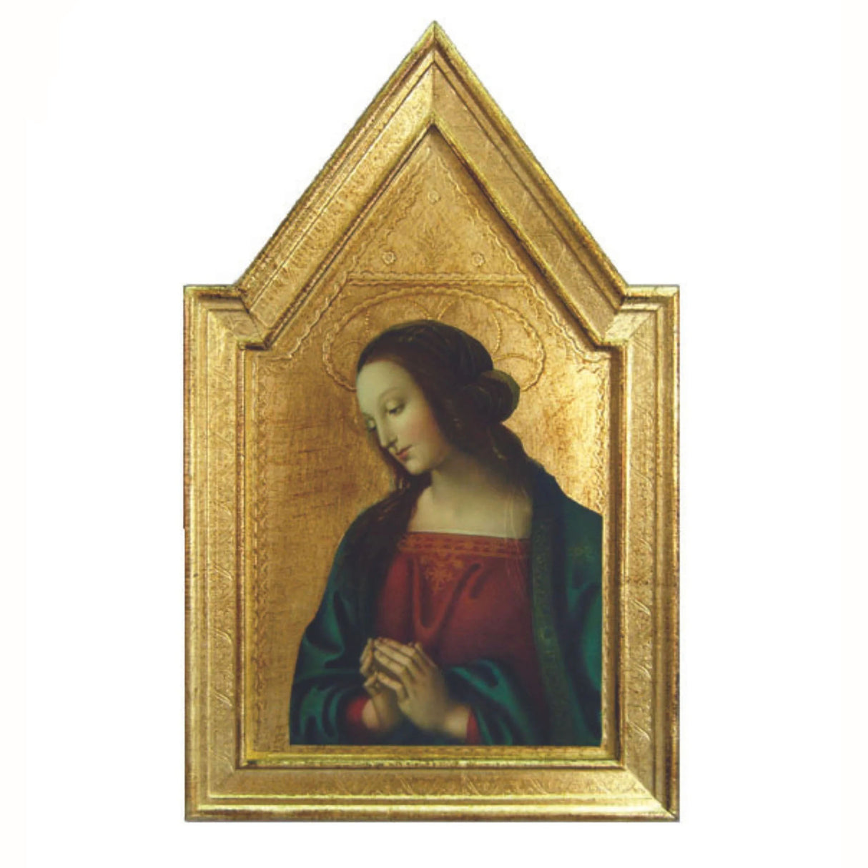 Praying Virgin by Perugino Florentine Plaque