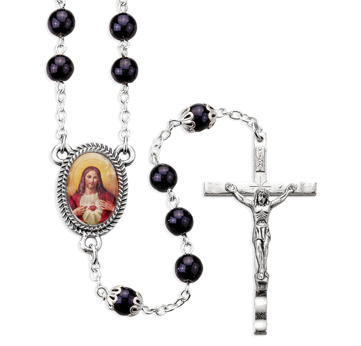 100 Bead Black Wood Requiem Rosary 913-2315BK