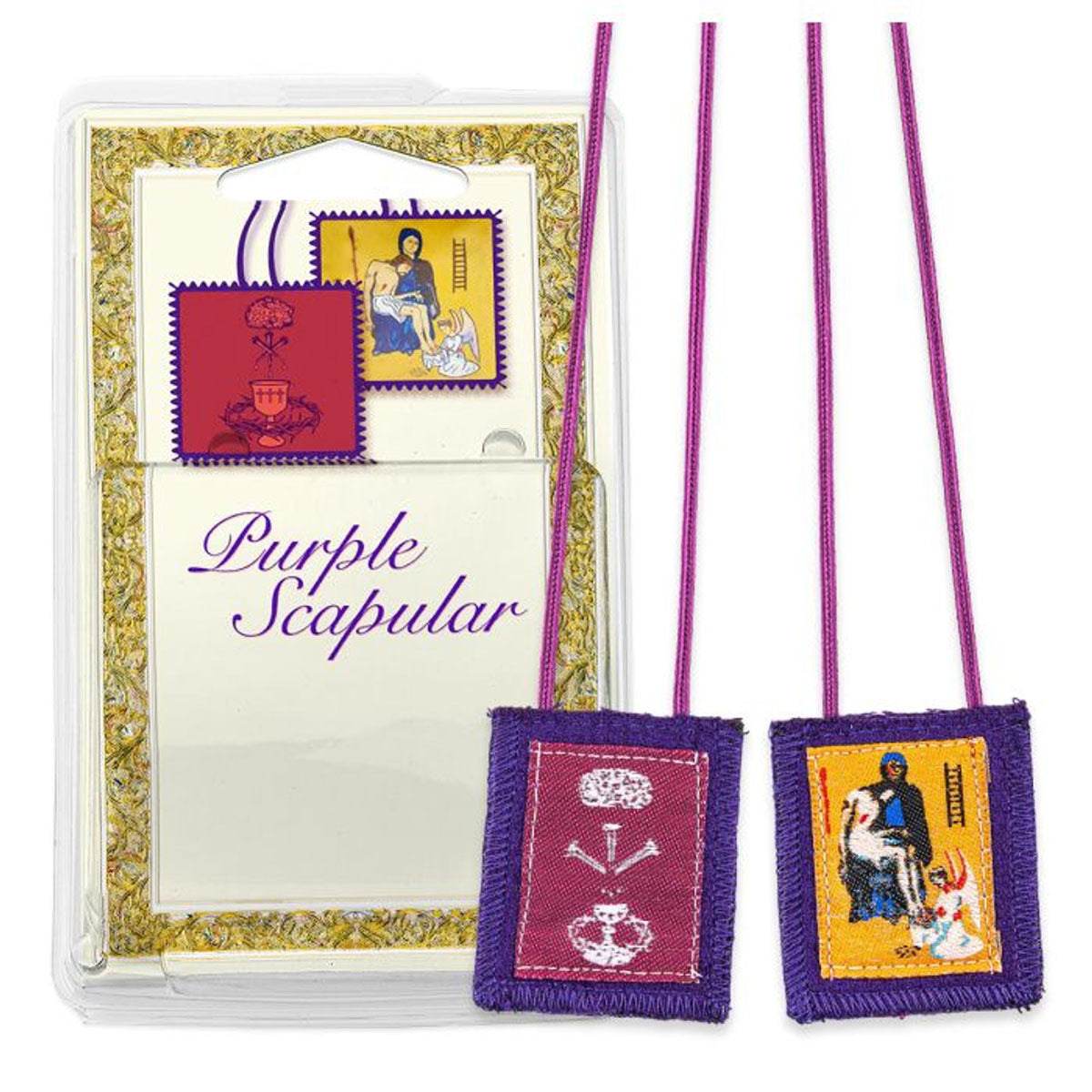 Benediction & Protection Purple Wool Scapular