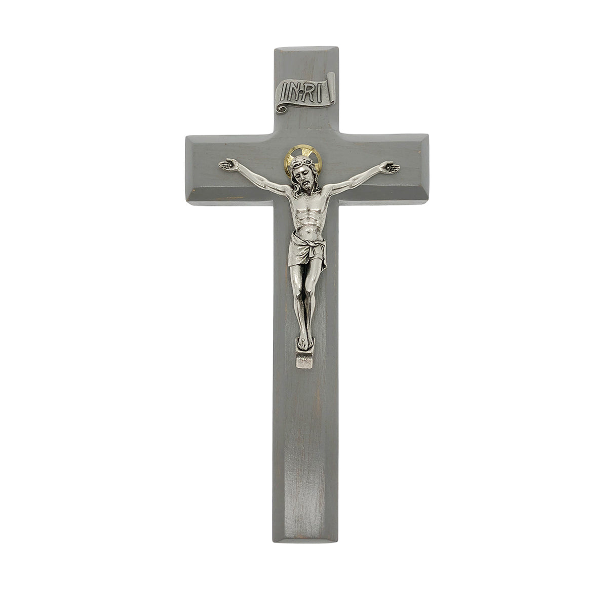 9 inch Grey Wall Crucifix for the Home 42A-9G1
