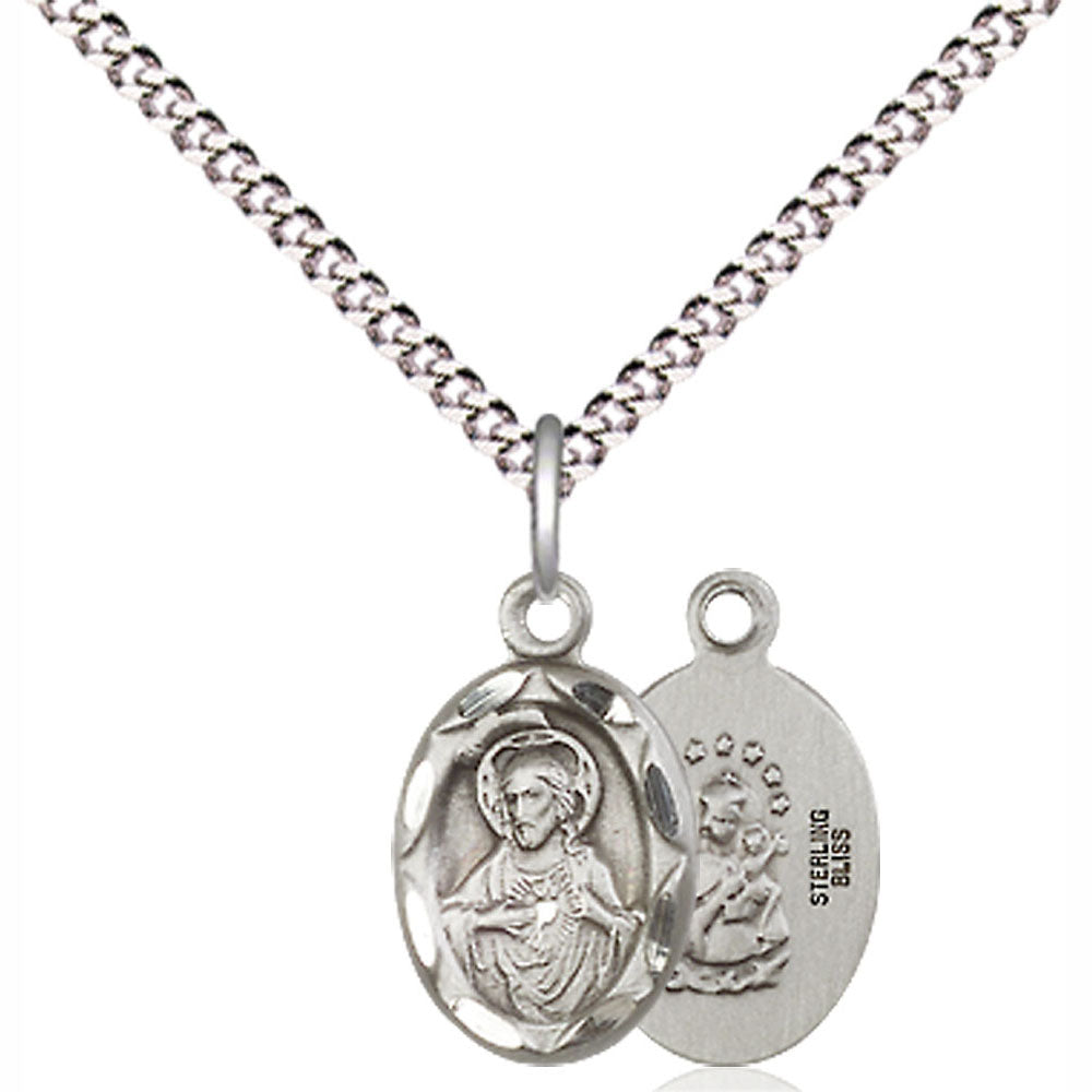 Sterling Silver Scauplar Medal Necklace for Ladies 0301SSS/18SS