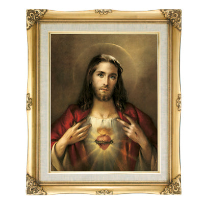 Simeone Sacred Heart of Jesus Framed Print