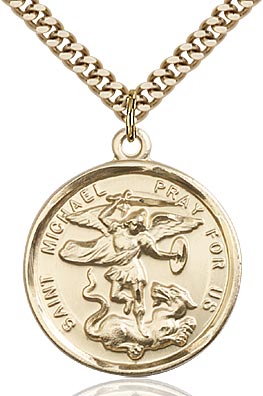 Gold Filled St. Michael the Archangel Pendant 0342GF/24G