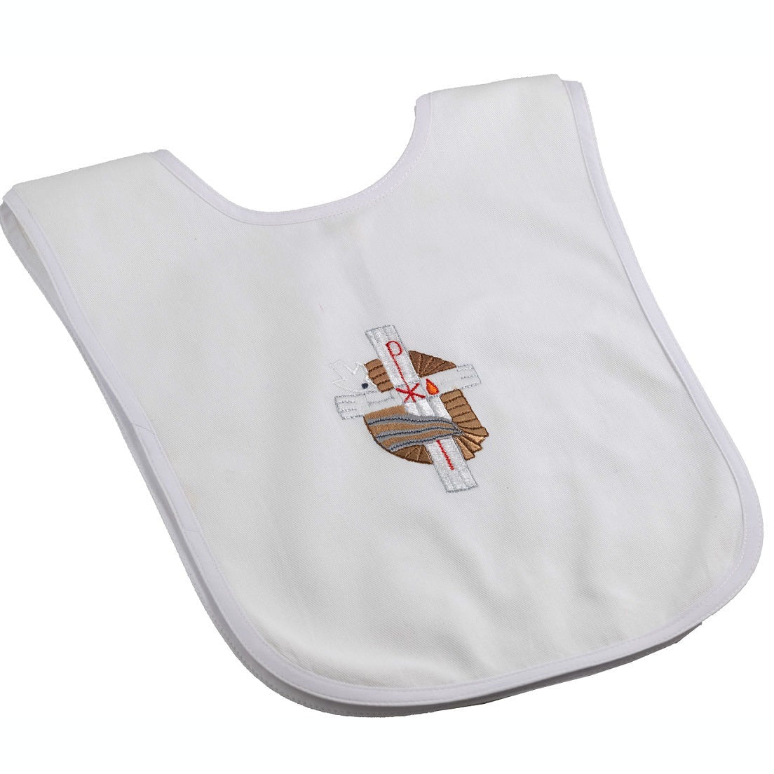 Embroidered Baptism Bib - Poncho Style
