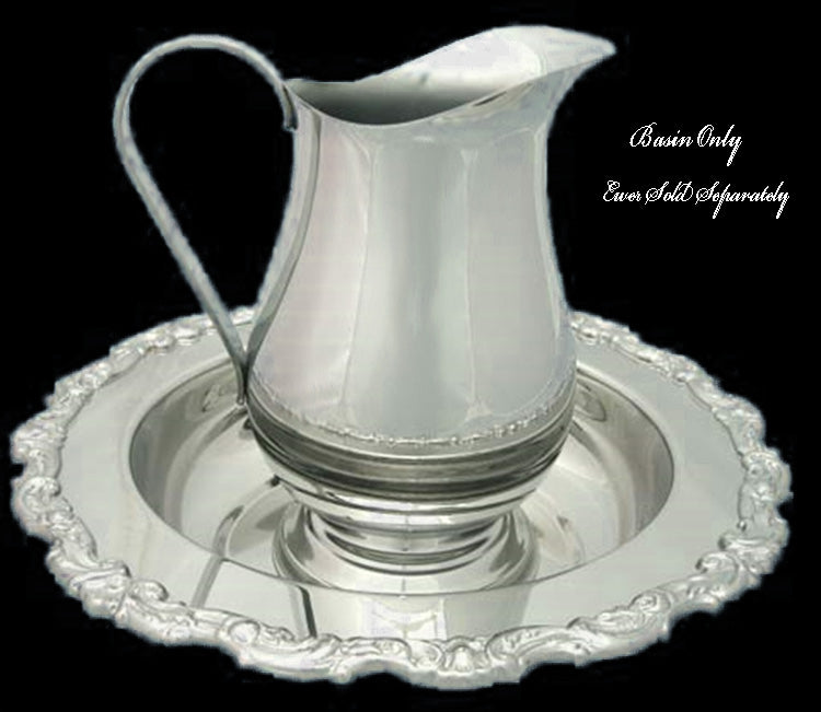 13 inch Nickel Plated Pewter Basin K142