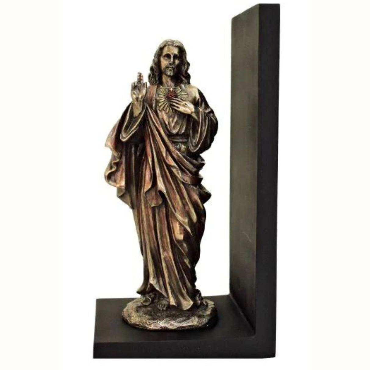 Sacred Heart of Jesus Bookend- Cold Cast Bronze