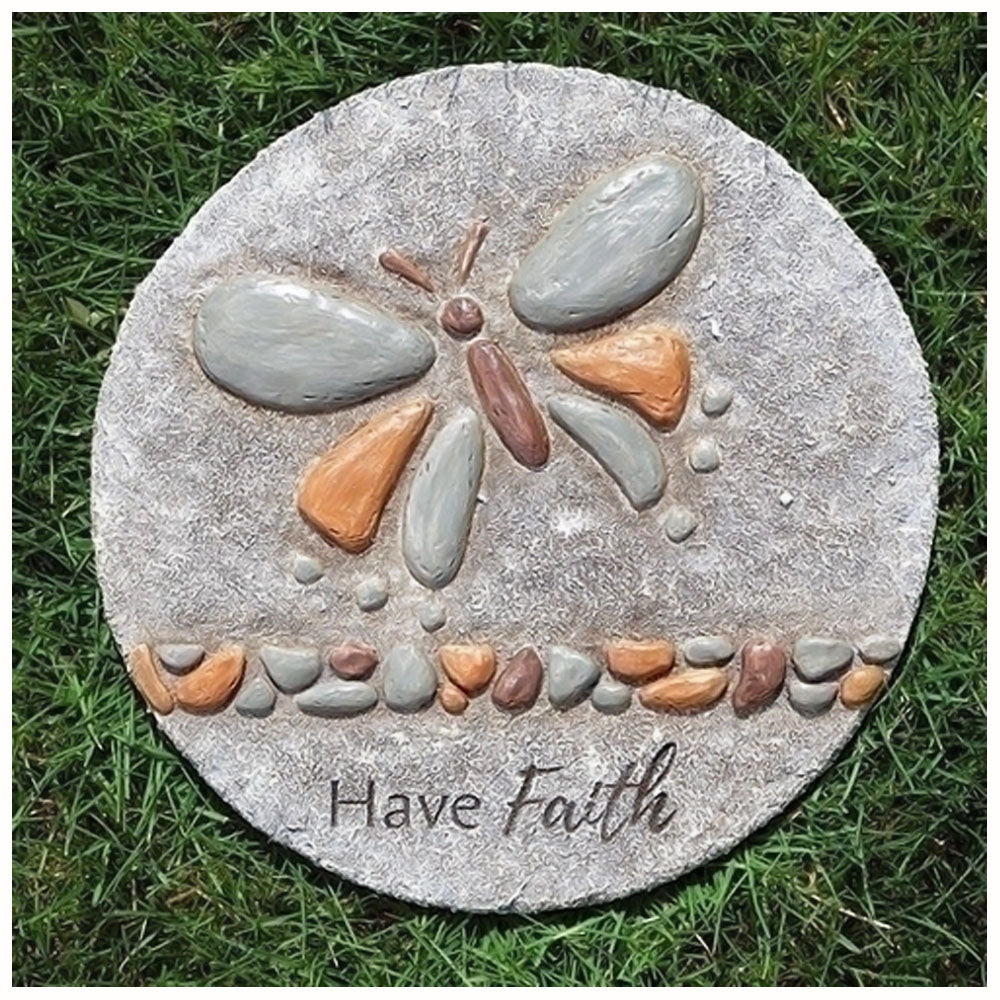 Have Faith - Pebble Butterfly Garden Stepping Stone