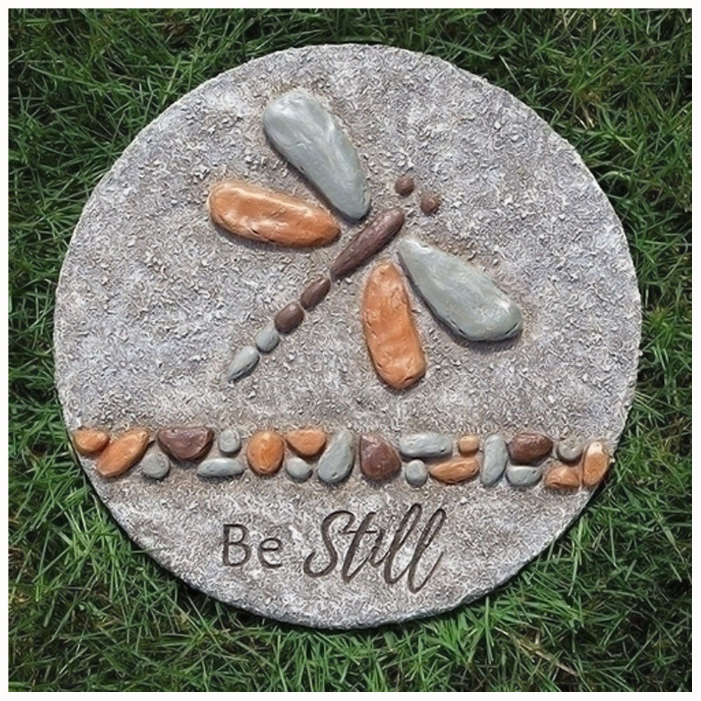 Be Still - Pebble Dragonfly Garden Stepping Stone
