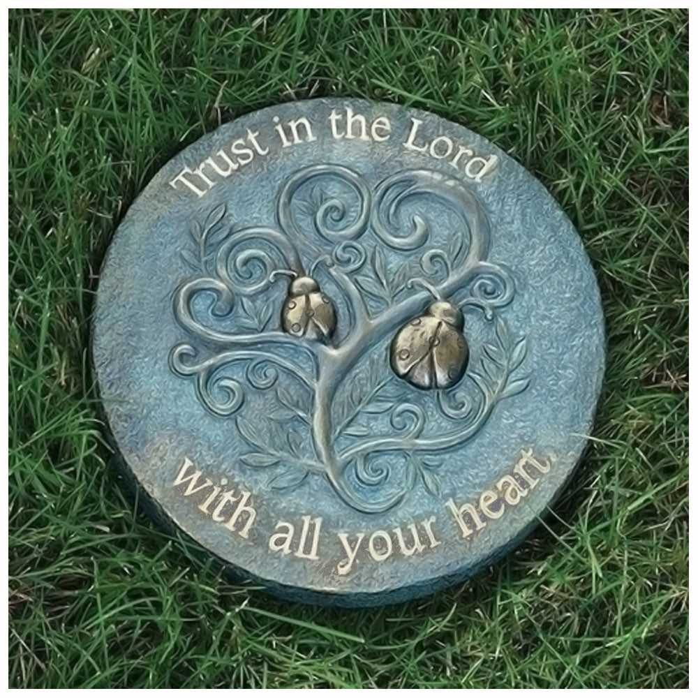 Trust in the Lord Patina Garden Stepping Stone