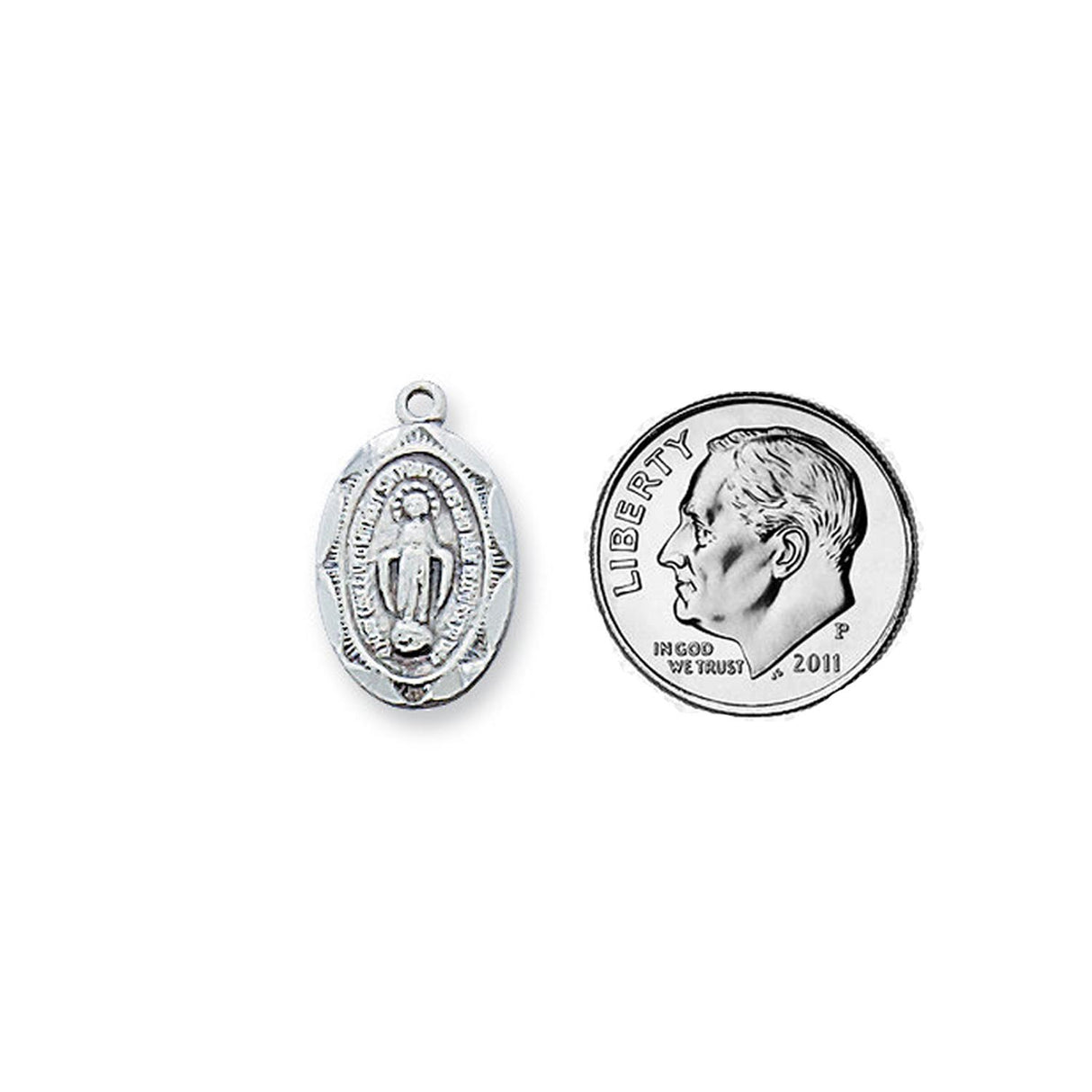 Small Sterling Silver Miraculous Medal L1203MI