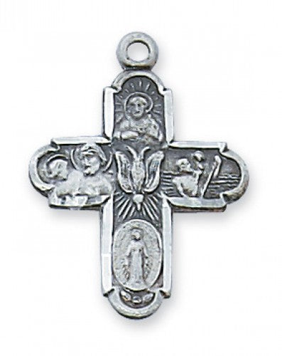 Four Way Sterling Silver Medal L2210S