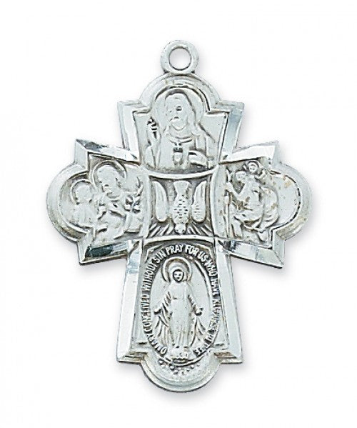 Sterling Silver 4 Way Medal L2410