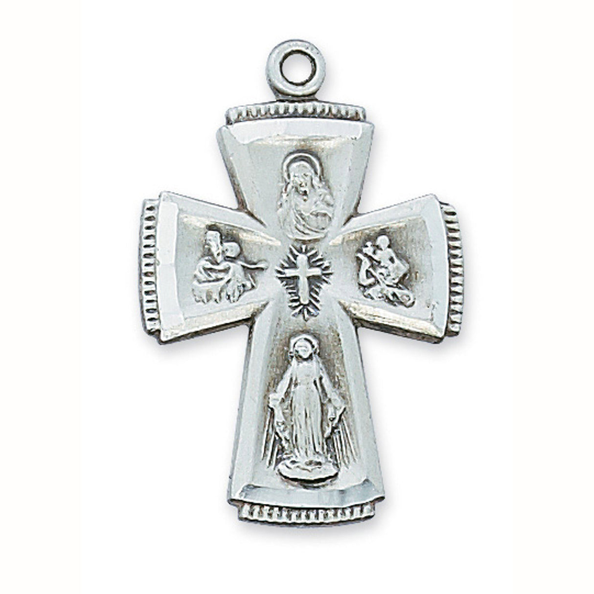 Four Way Sterling Silver Cross L341