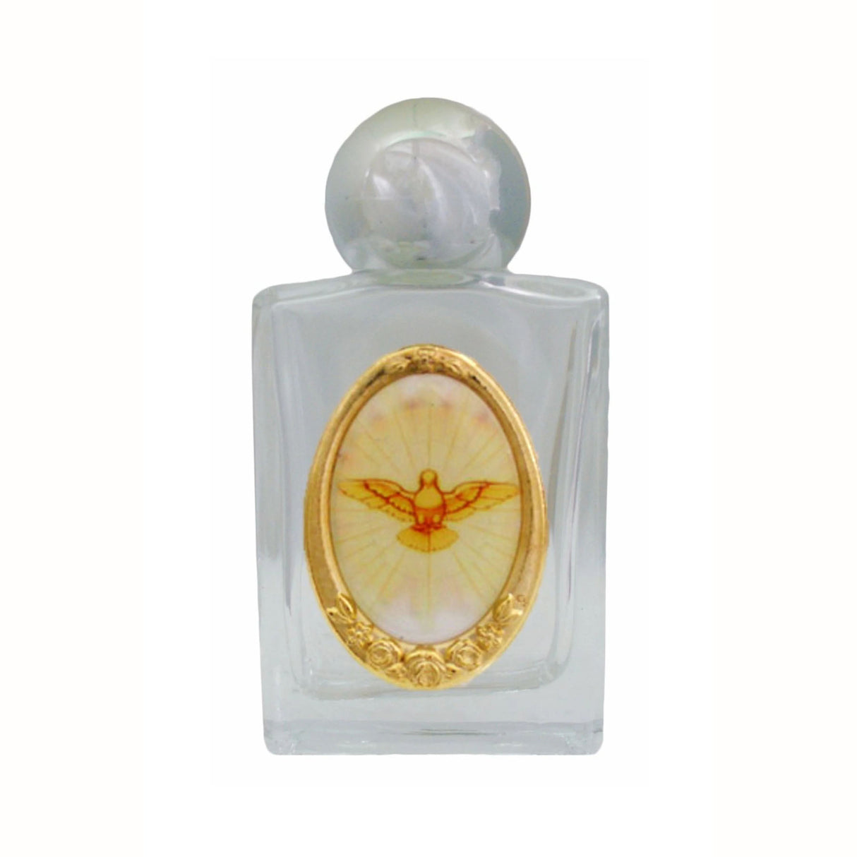 Glass Holy Spirit Holy Water Bottle with Color Medal WB11-HS