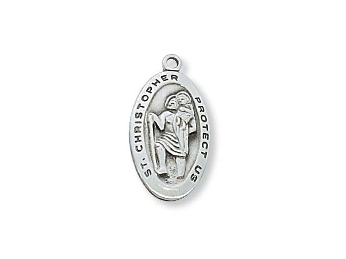 Saint Christopher Oval Medal L388