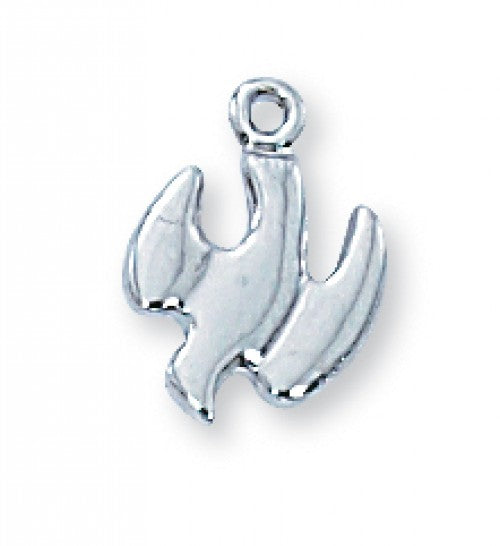 Petite Dove Shaped Sterling Pendant L423