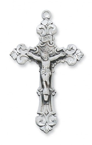 Sterling Silver Crucifix - 1-3/4 inch long L5017