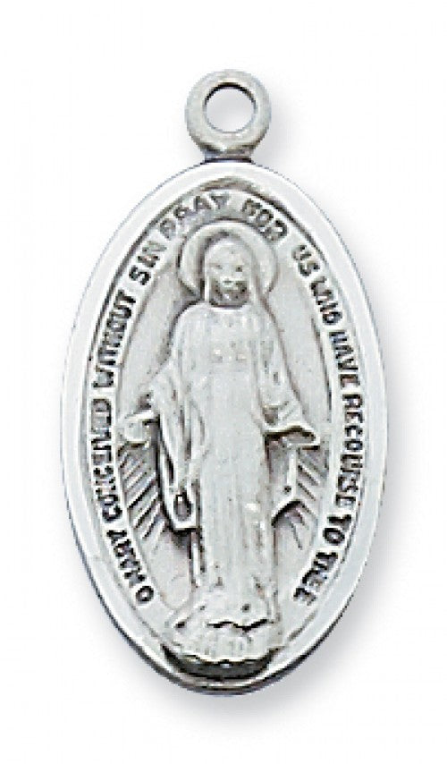 Petite Silver Miraculous Medal L66MI
