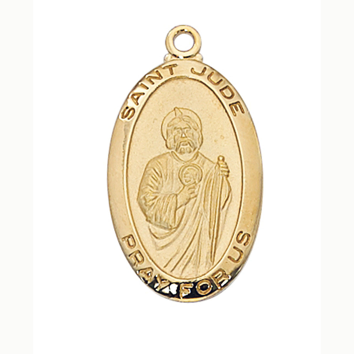 St Jude Medal Gold over Sterling Silver Pendant J500JU