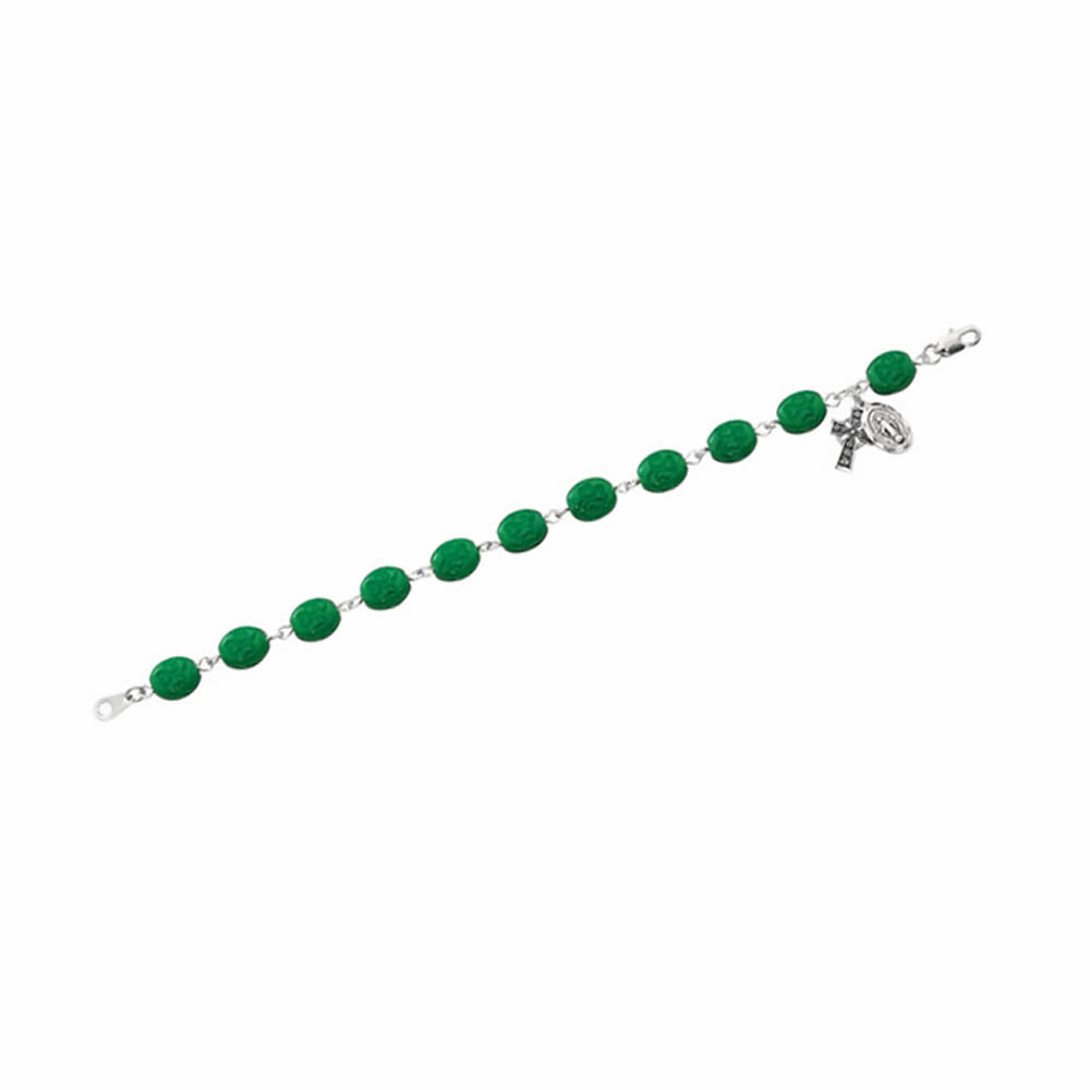 Deluxe Shamrock Rosary Bracelet 920D