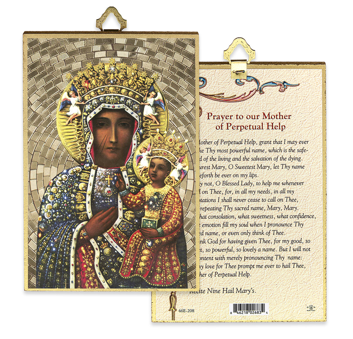 Our Lady Czestochowa Mosaic Plaque from Italy 4x6 inches